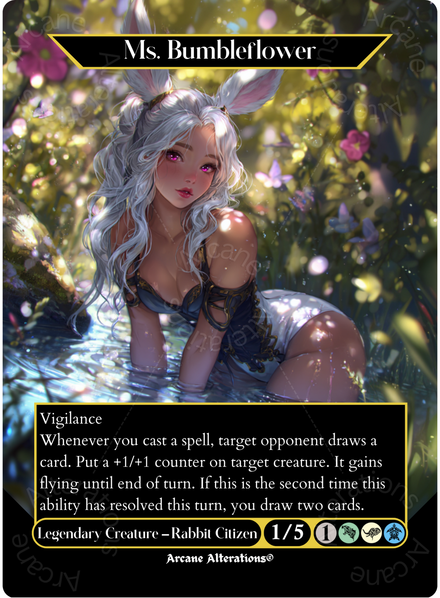 Ms. Bumbleflower - Full Art Altered Art Custom Proxy Cards