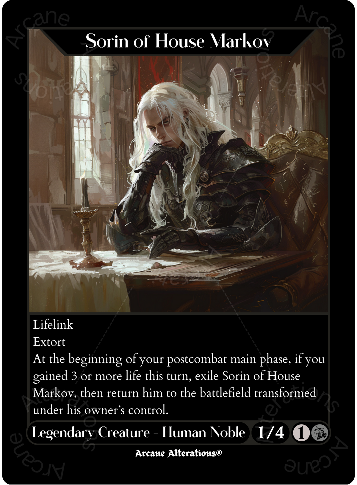 mtg card house Sorin of Markov Material:Enduring Enchantments Human Warrior This Deck Box is Lorcana Ruby/Emerald Evasive Deck