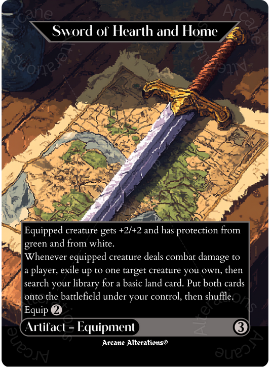 Sword of Hearth and Home - Full Art Altered Art Custom Proxy Cards