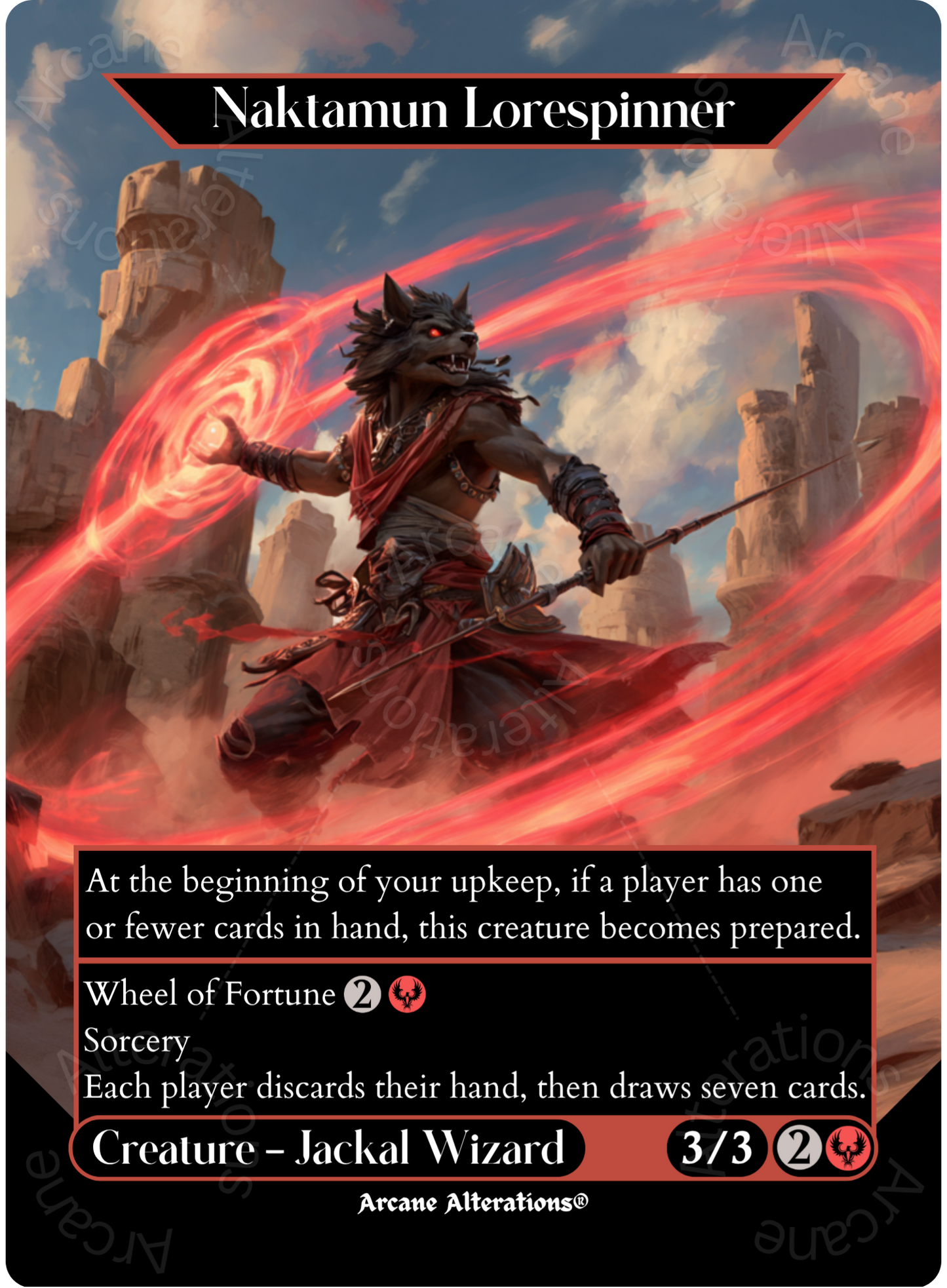 Naktamun Lorespinner - Full Art Altered Art Custom Proxy Cards