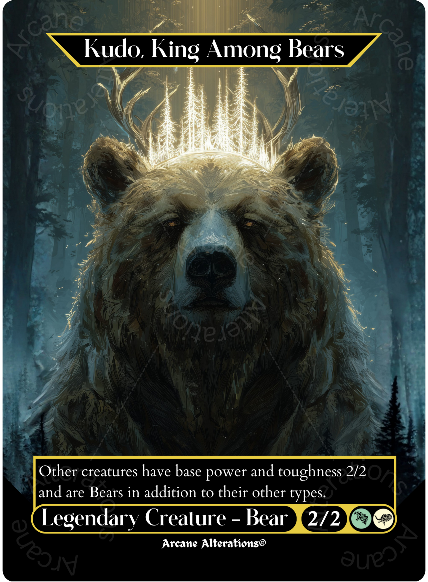 Kudo, King Among Bears - Full Art Altered Art Custom Proxy Cards
