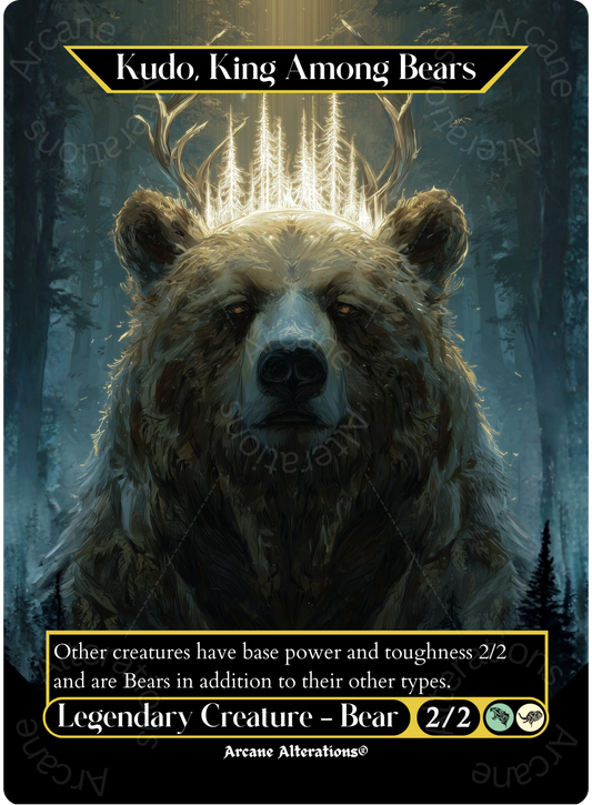 Kudo, King Among Bears - Full Art Altered Art Custom Proxy Cards