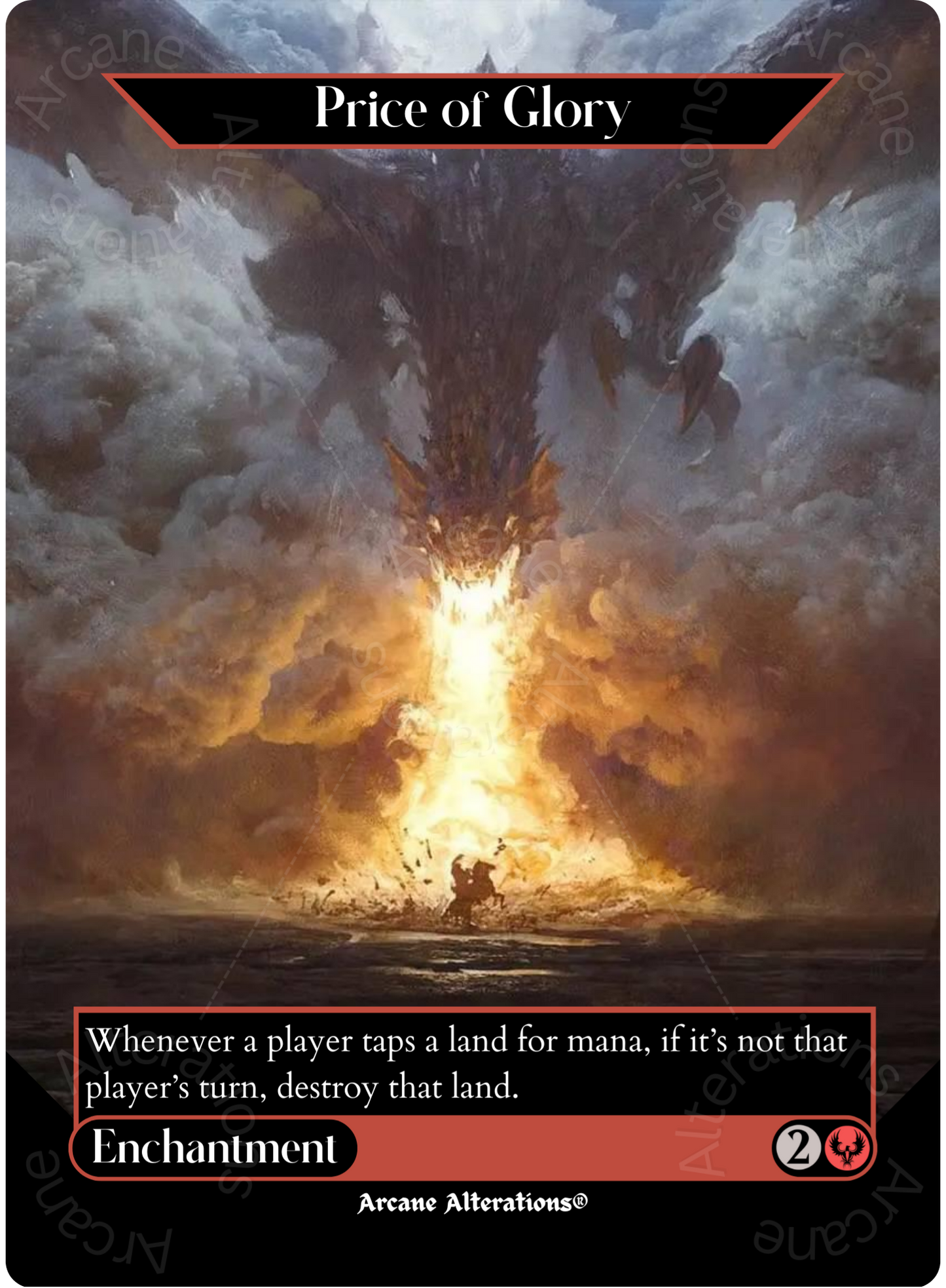 Price of Glory - Full Art Altered Art Custom Proxy Cards