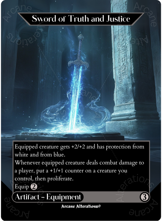 Sword of Truth and Justice - Full Art Altered Art Custom Proxy Cards