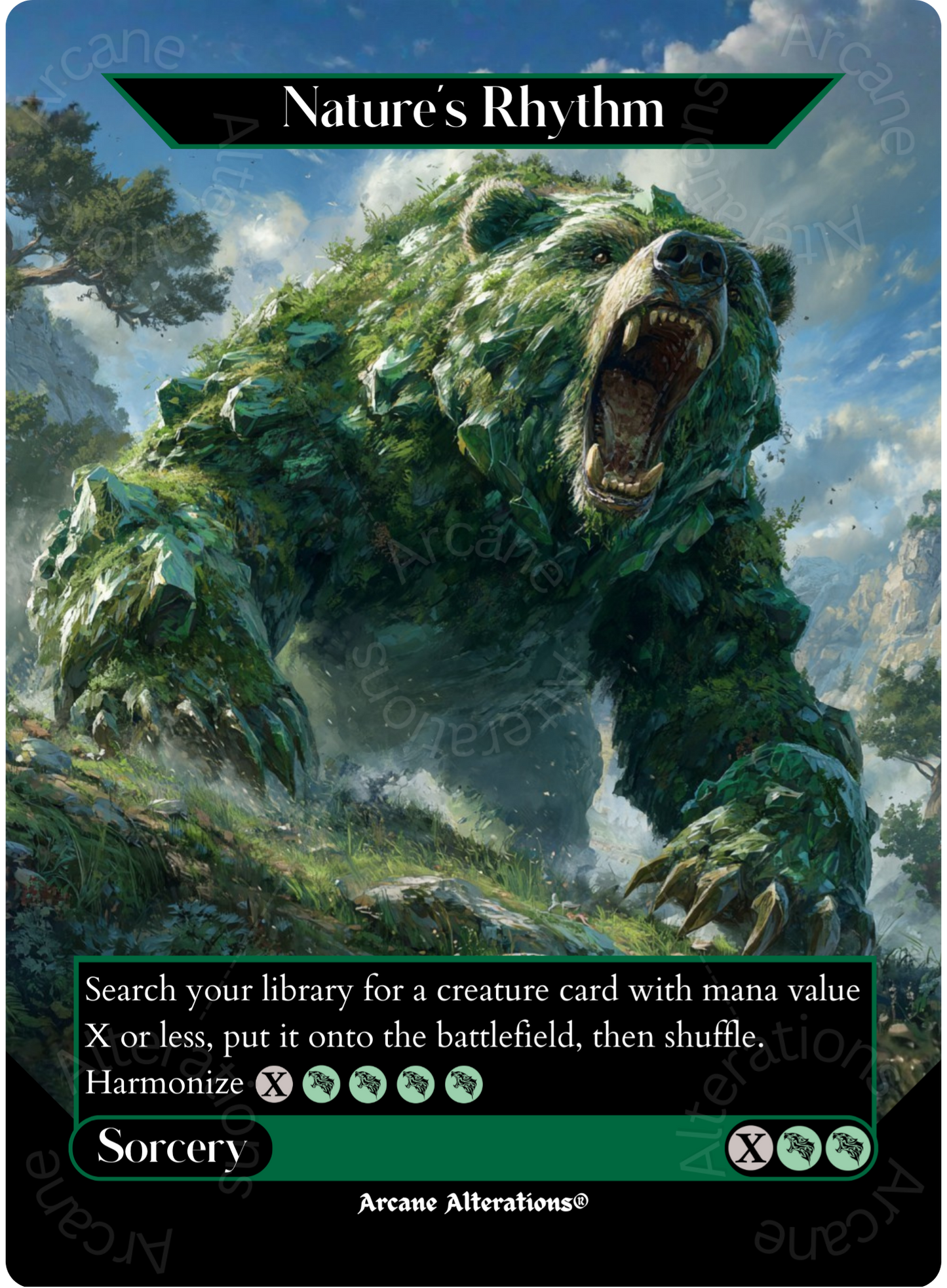 Nature's Rhythm - Full Art Altered Art Custom Proxy Cards