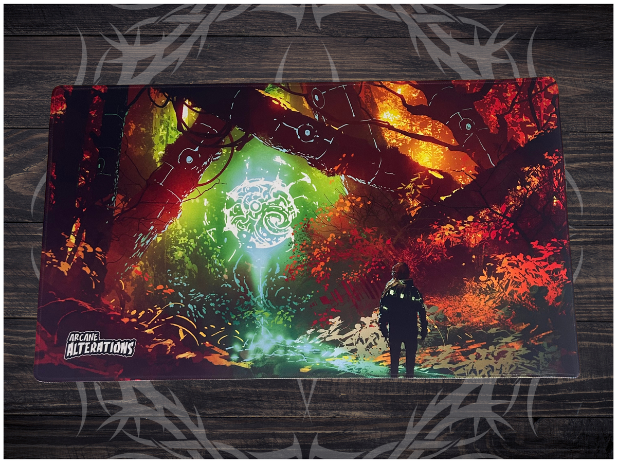 Fall Forest Anomaly Stitched Edge Playmat 24"x14" (2mm)
