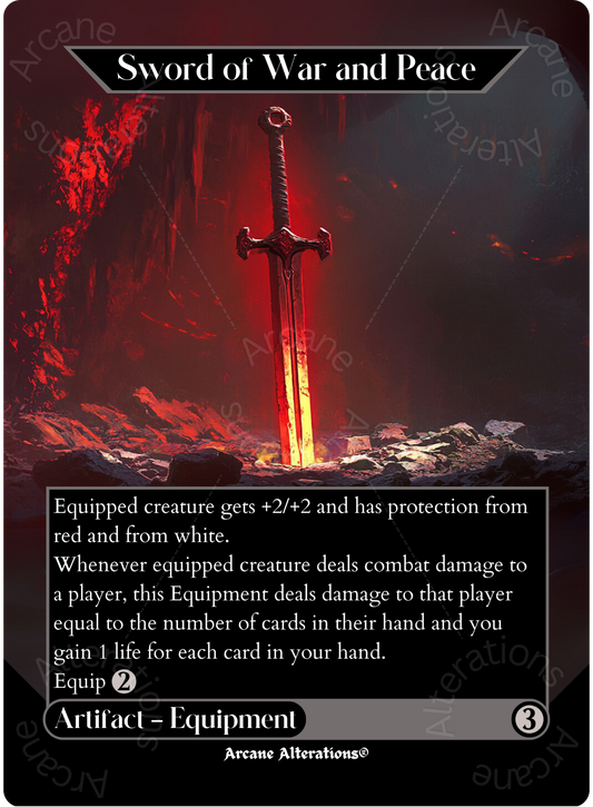 Sword of War and Peace - Full Art Altered Art Custom Proxy Cards