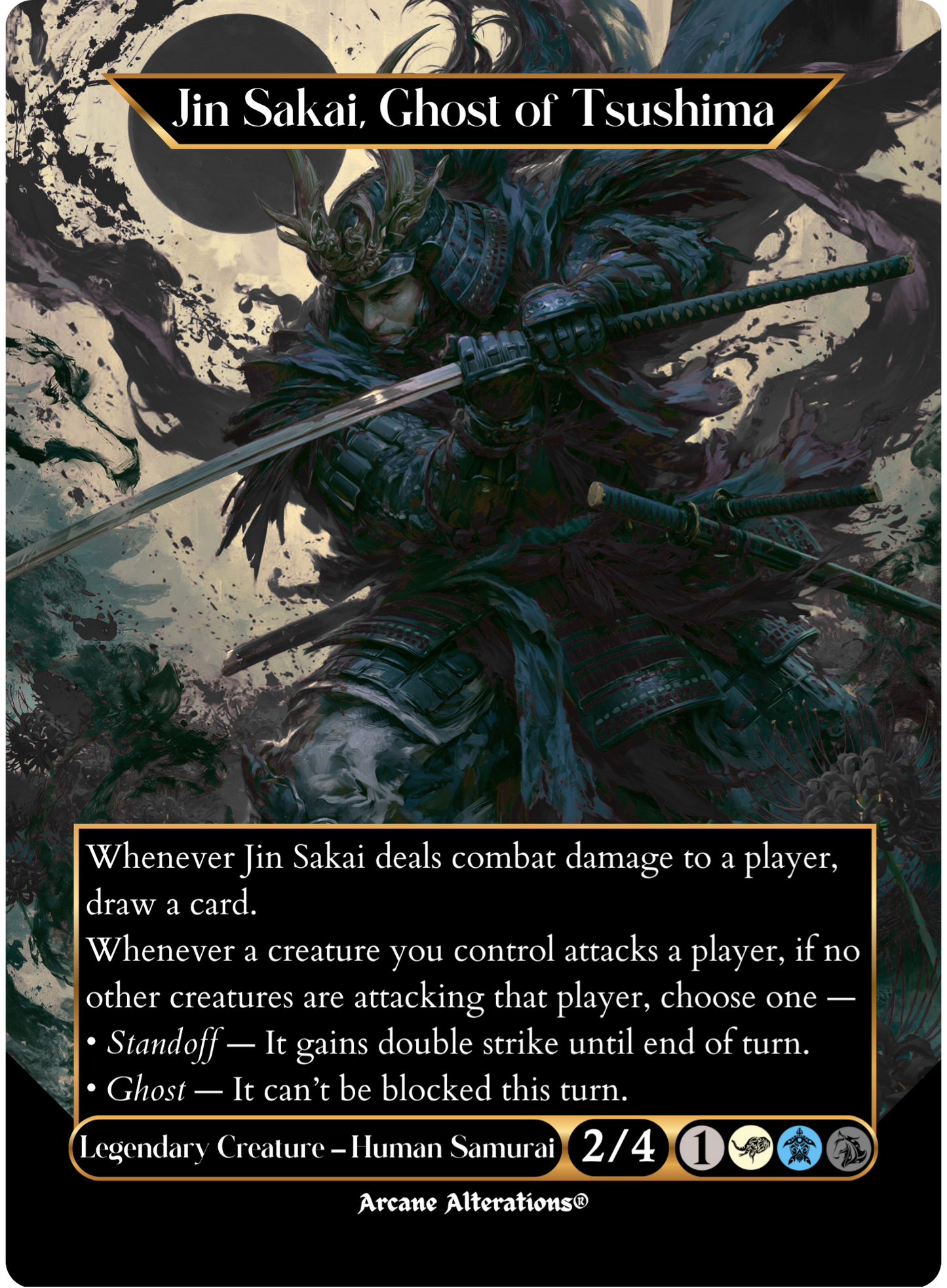 Jin Sakai, Ghost of Tsushima - Full Art Altered Art Custom Proxy Cards