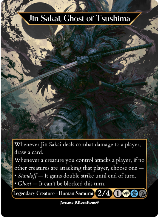 Jin Sakai, Ghost of Tsushima - Full Art Altered Art Custom Proxy Cards
