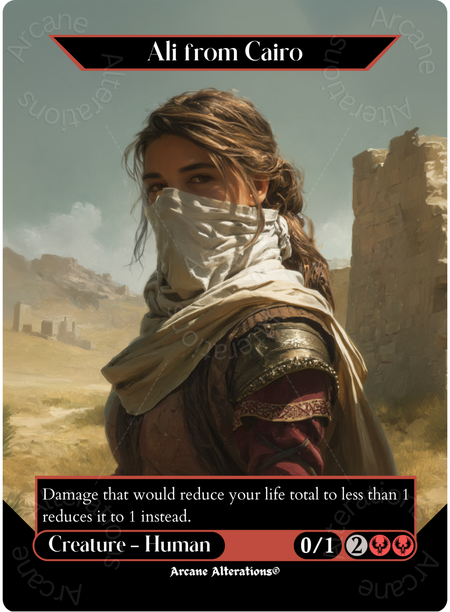 Ali from Cairo - Full Art Altered Art Custom Proxy Cards
