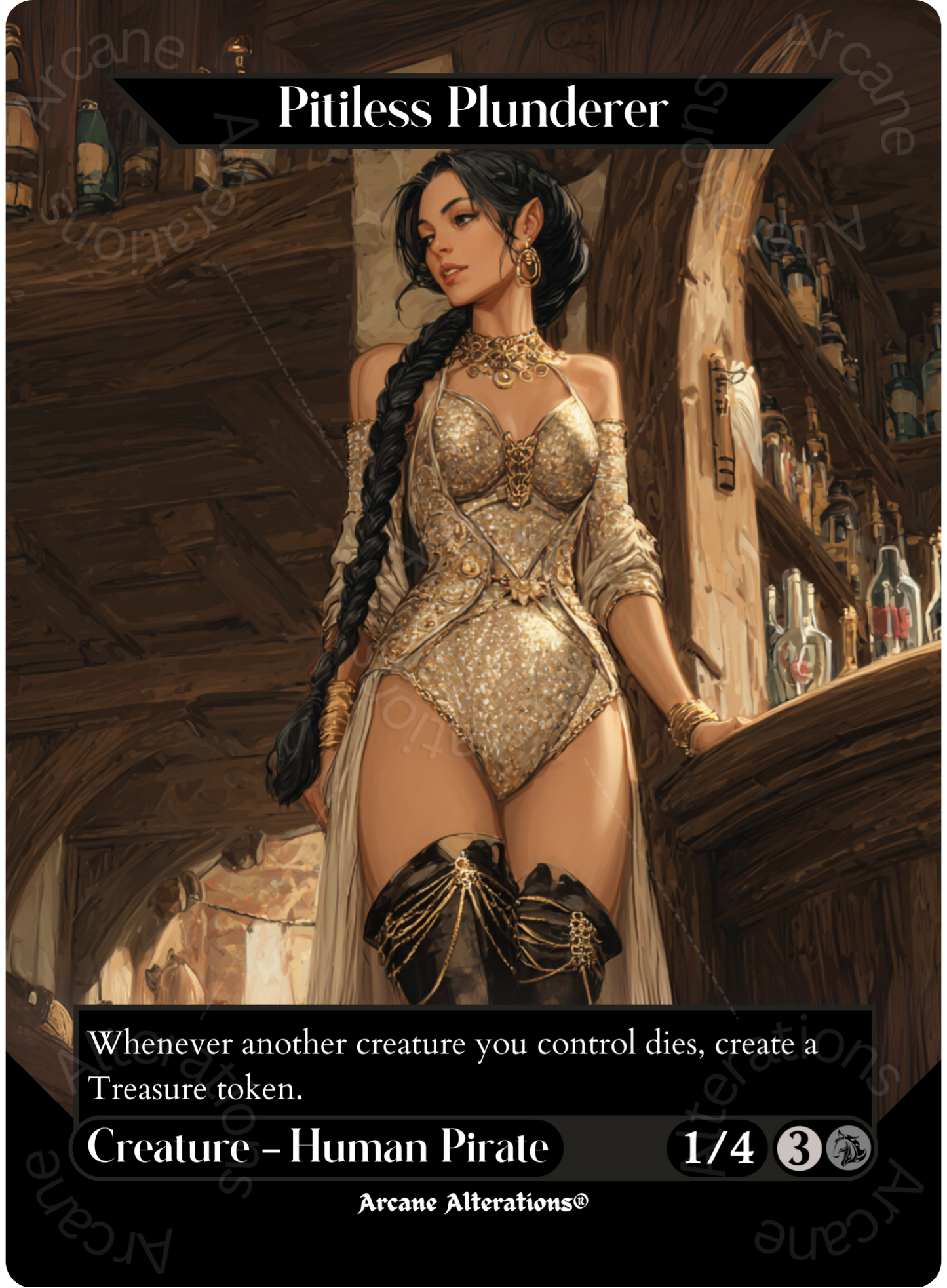 Pitiless Plunderer - Full Art Altered Art Custom Proxy Cards