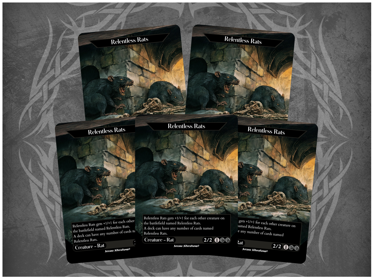 Relentless Rats 5-10-15-Card Discount Bundle - Full Art Altered Art Custom Proxy Cards
