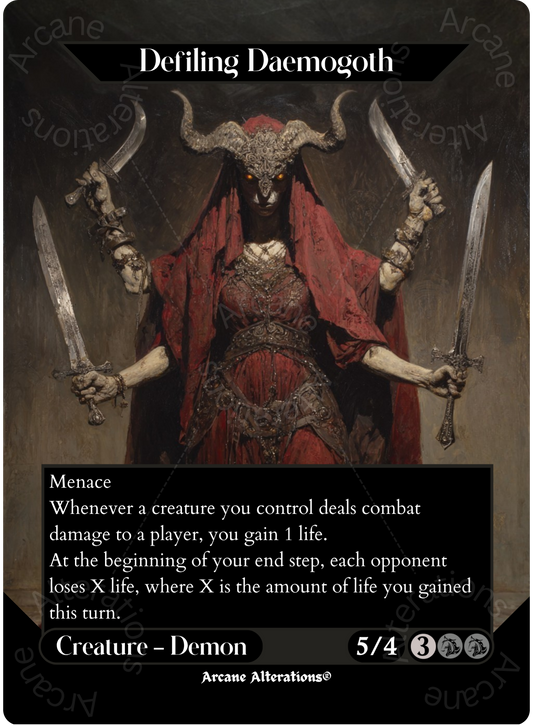 Defiling Daemogoth - Full Art Altered Art Custom Proxy Cards