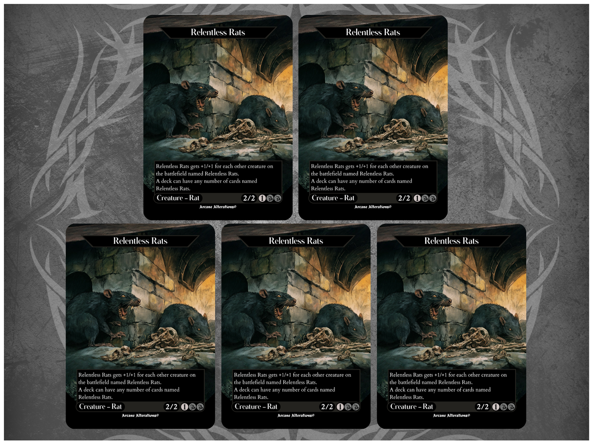 Relentless Rats 5-10-15-Card Discount Bundle - Full Art Altered Art Custom Proxy Cards