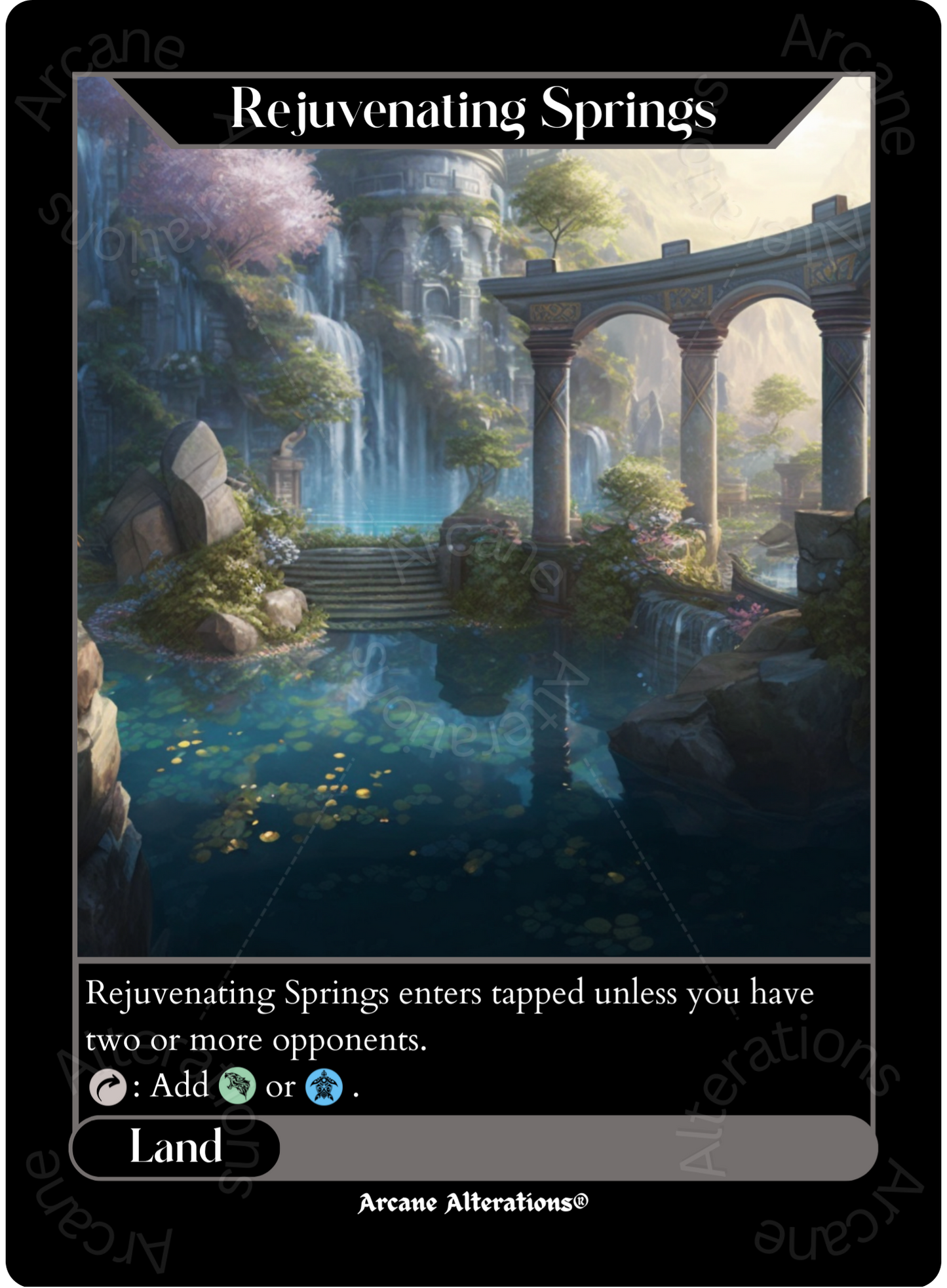 Rejuvenating Springs - High Quality Altered Art Custom Proxy Cards