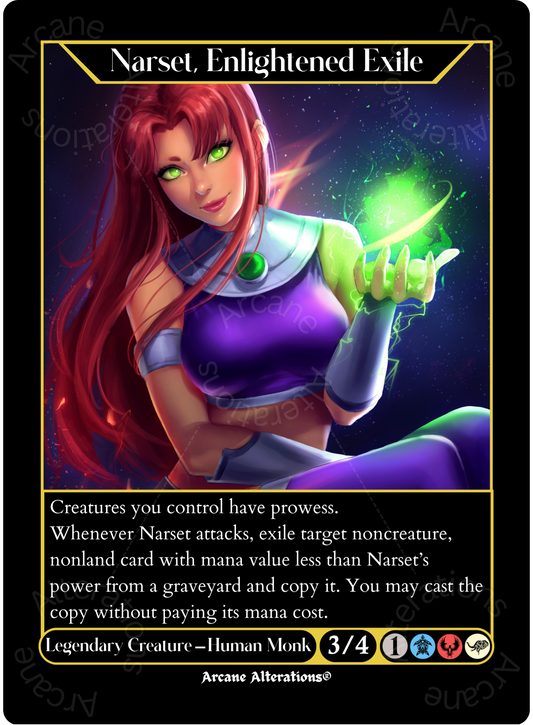 Narset, Enlightened Exile Starfire Teen Titans Crossover - High Quality Altered Art Custom Proxy Cards