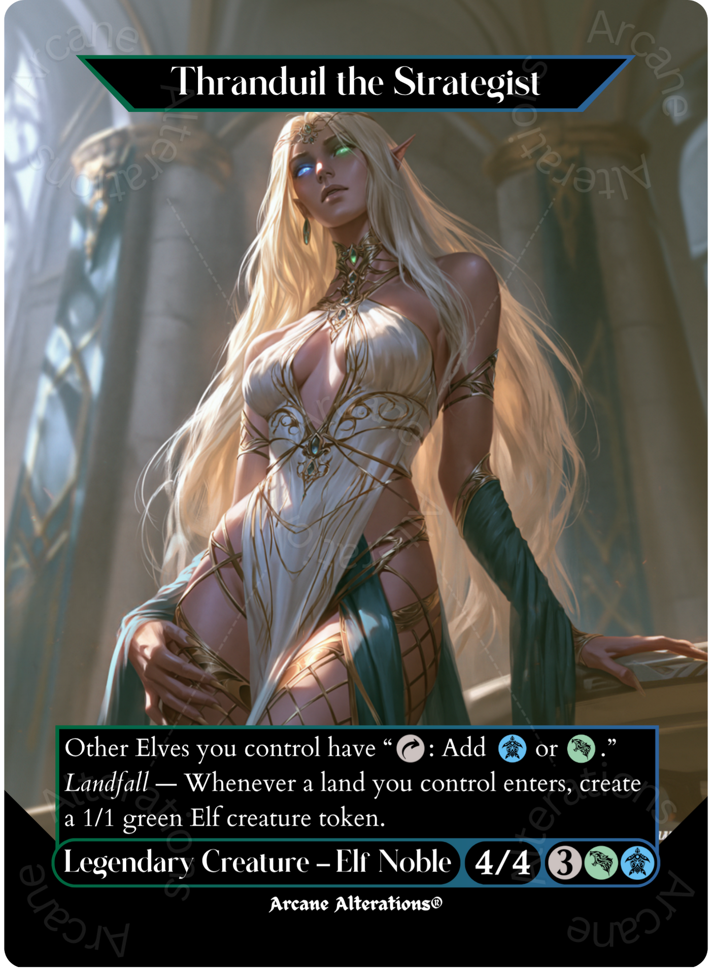 Thranduil the Strategist - Full Art Altered Art Custom Proxy Cards