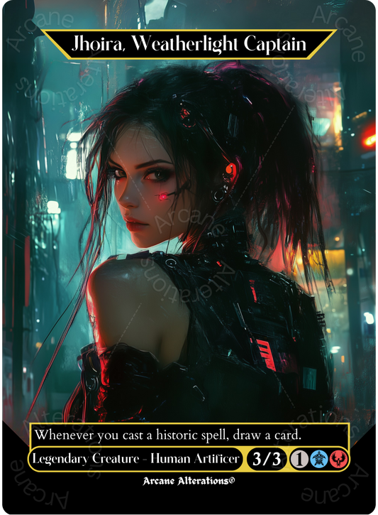 Jhoira, Weatherlight Captain - Full Art Altered Art Custom Proxy Cards