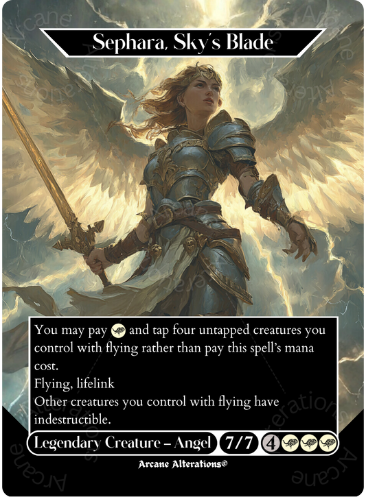Sephara, Sky's Blade - Full Art Altered Art Custom Proxy Cards