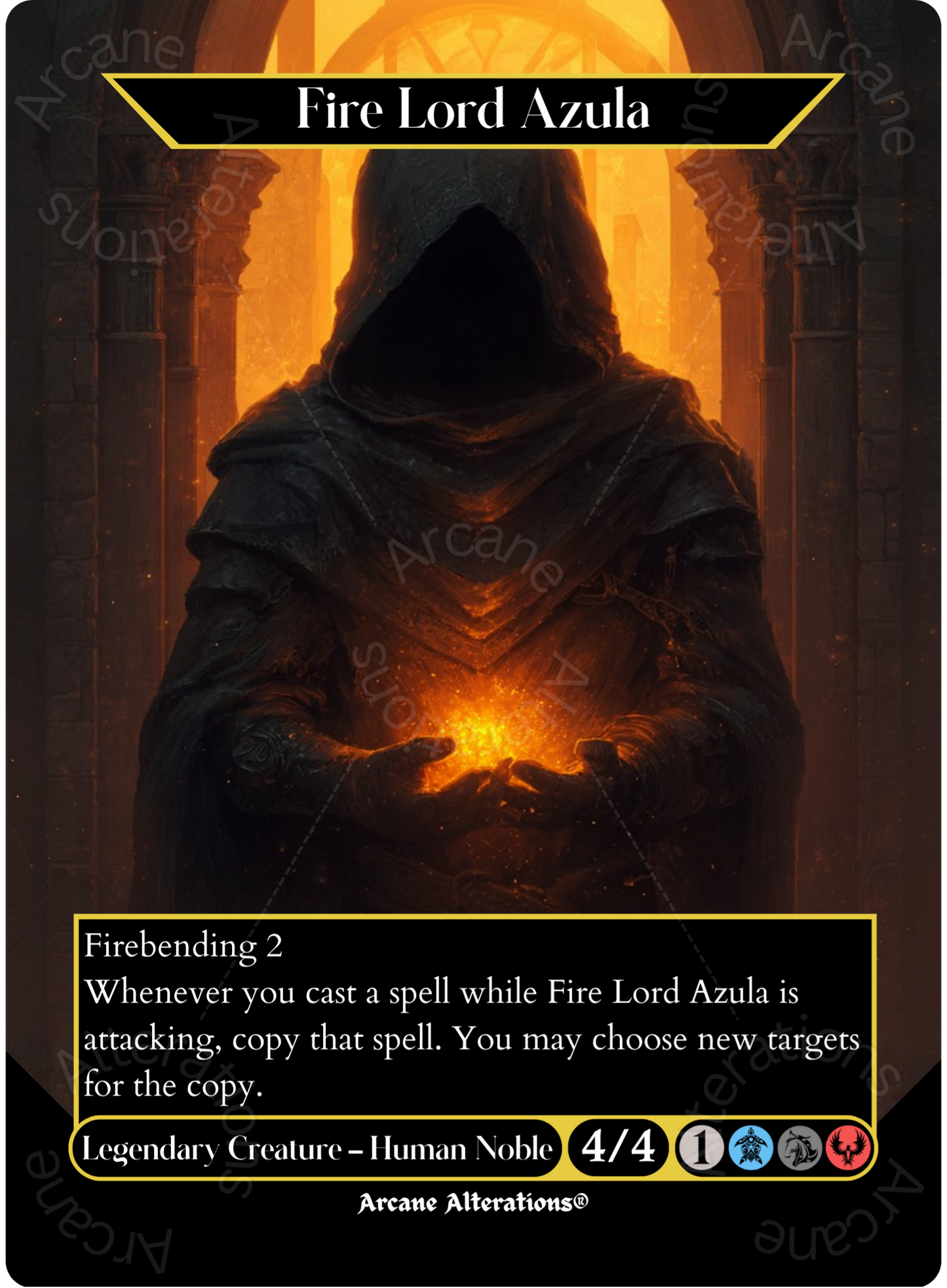 Fire Lord Azula - Full Art Altered Art Custom Proxy Cards