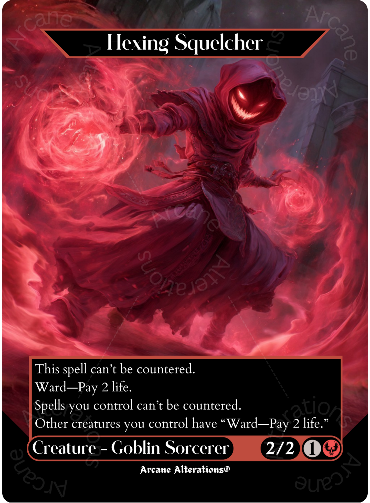 Hexing Squelcher - Full Art Altered Art Custom Proxy Cards