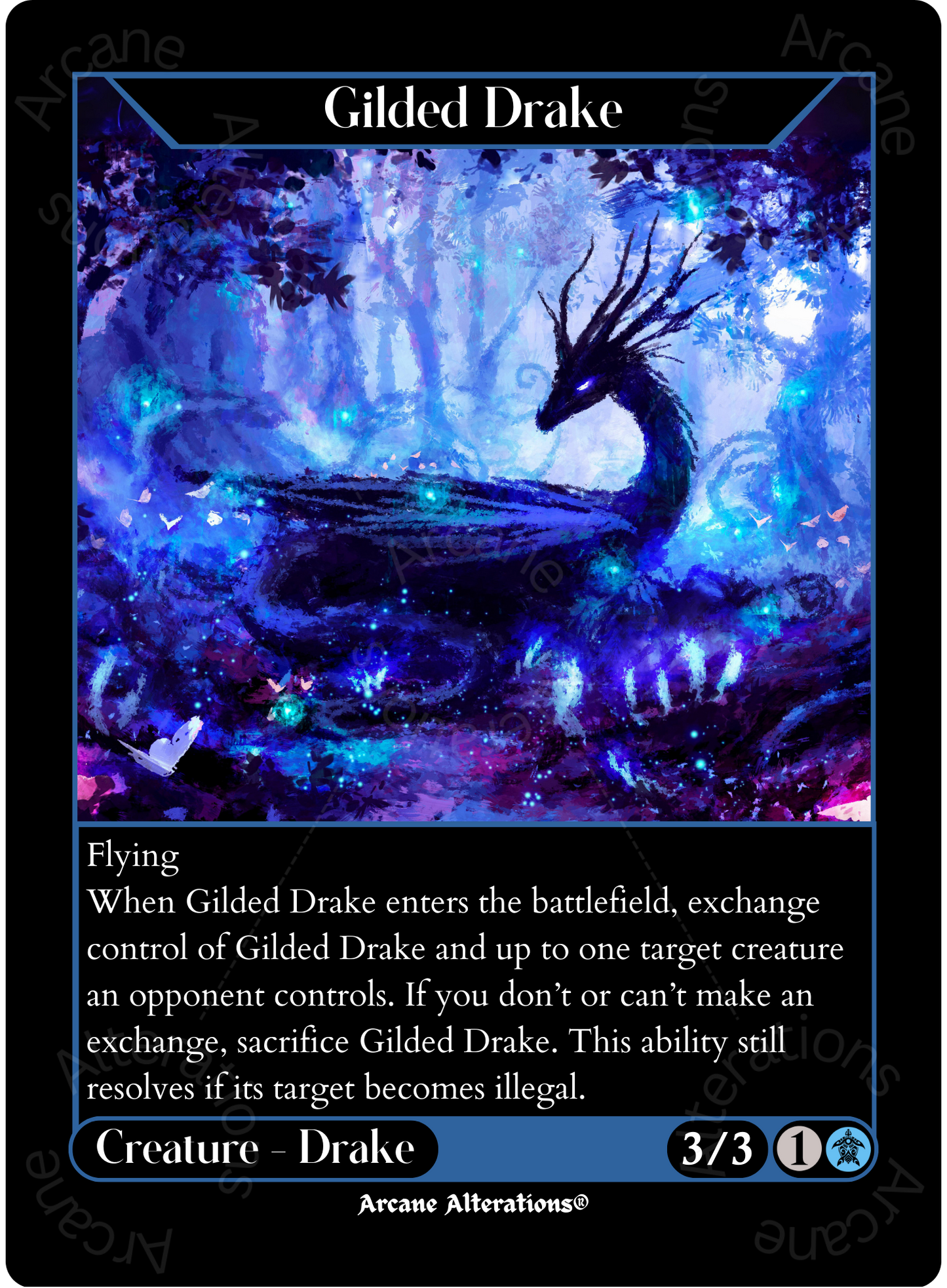 Gilded Drake - High Quality Altered Art Custom Proxy Cards