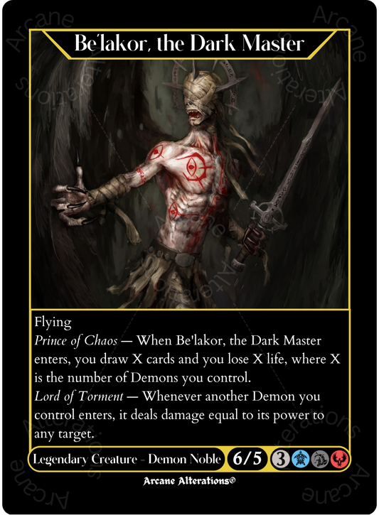 Be'lakor, the Dark Master - High Quality Altered Art Custom Proxy Cards