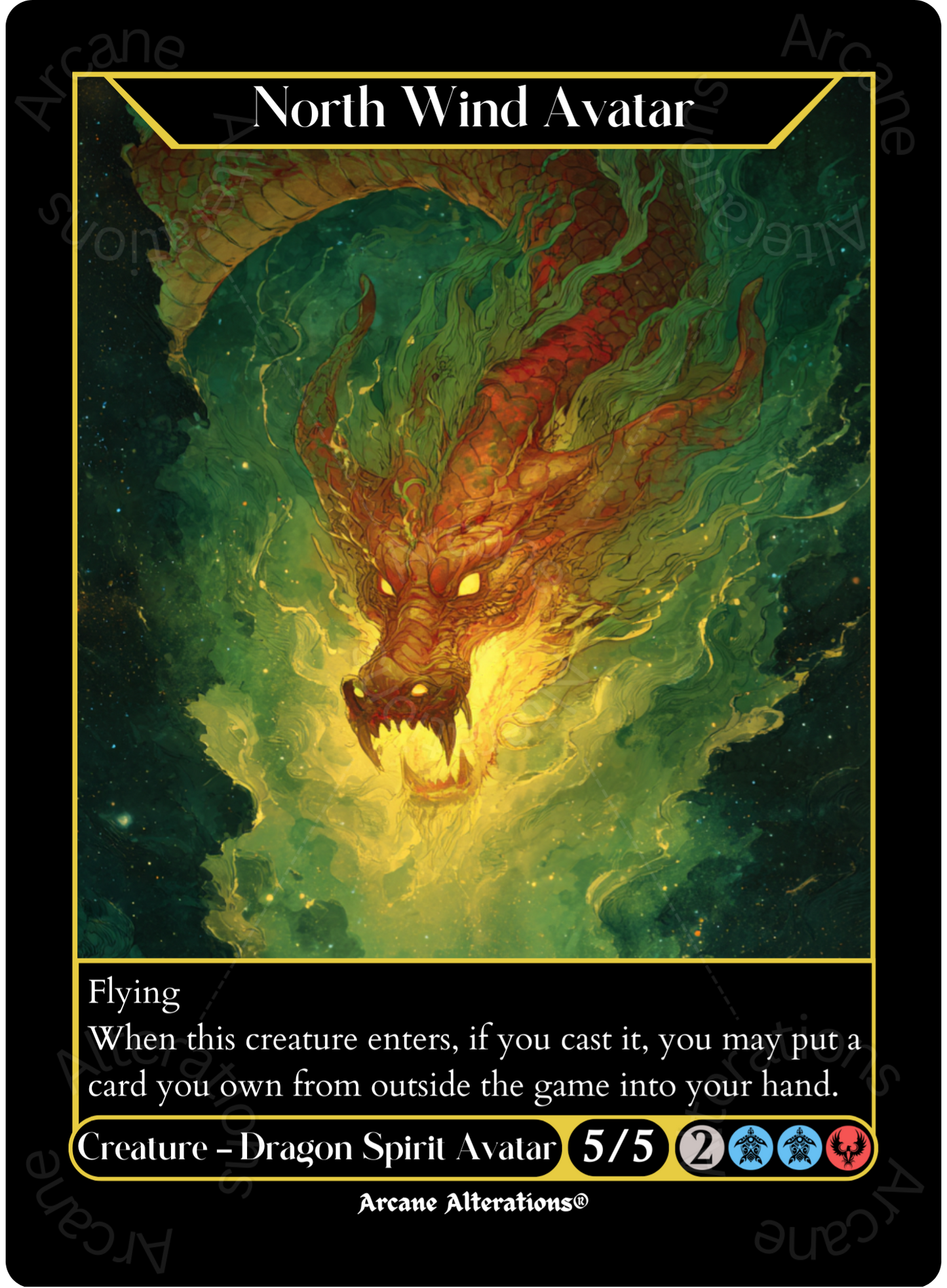 North Wind Avatar - High Quality Altered Art Custom Proxy Cards
