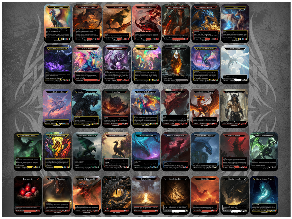 Dragon 39-Card Discount Bundle - Full Art Altered Art Custom Proxy Cards