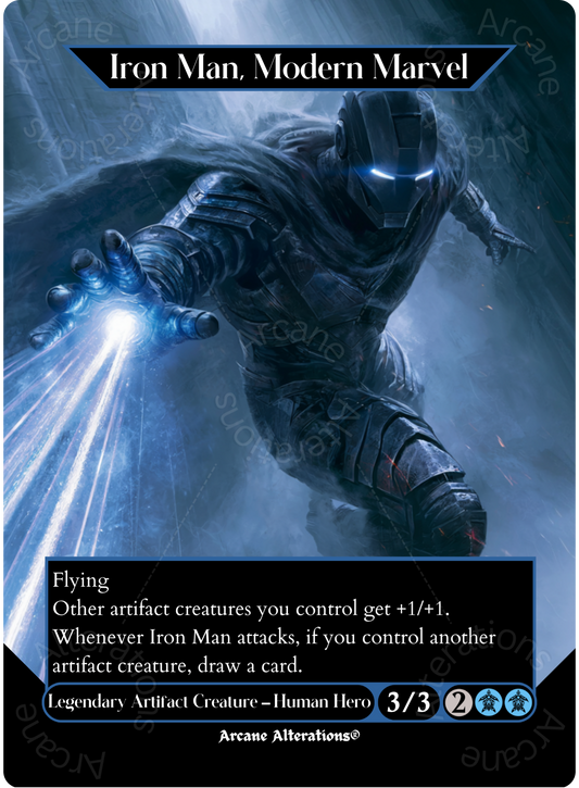 Iron Man, Modern Marvel - Full Art Altered Art Custom Proxy Cards