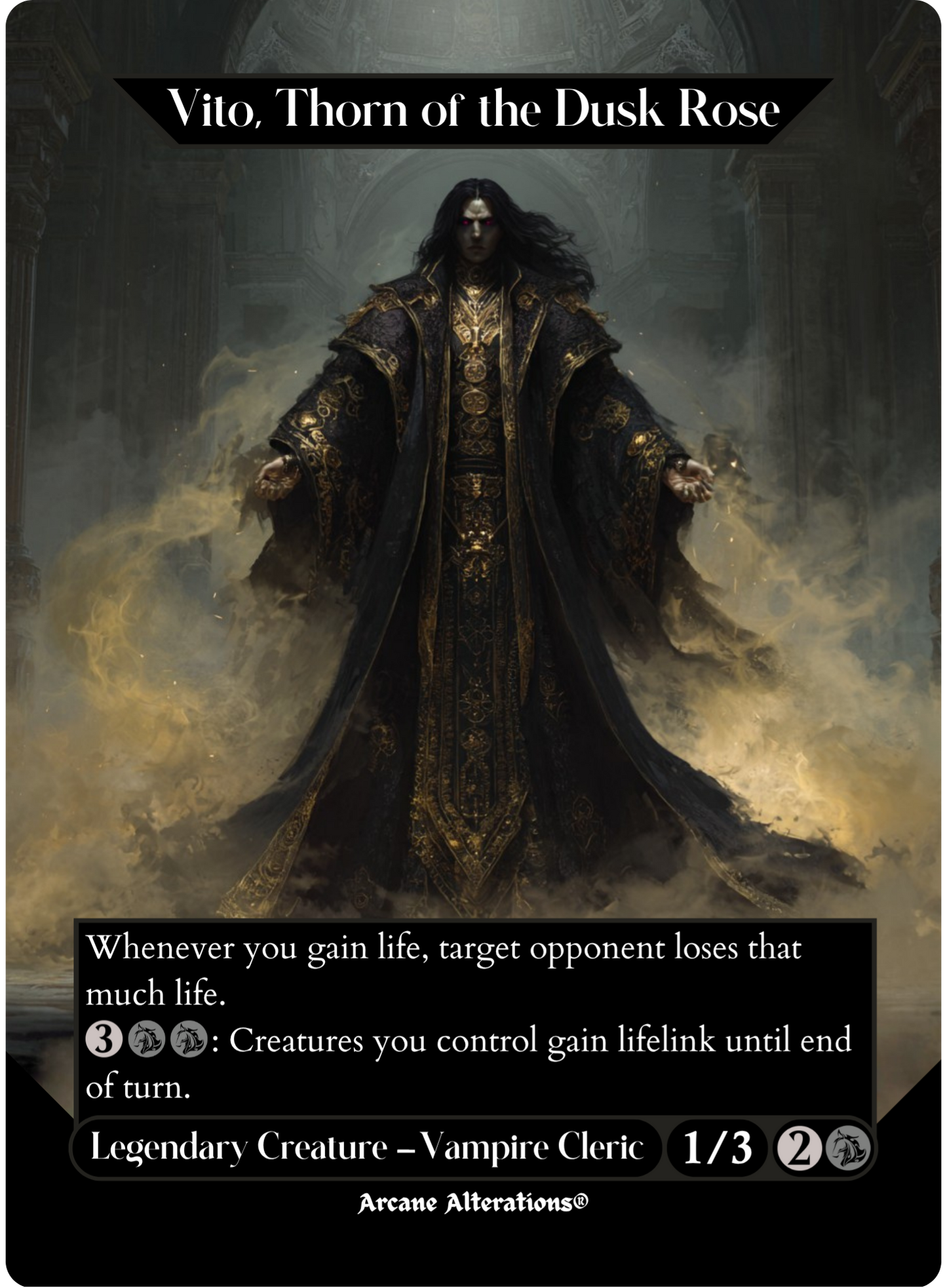 Vito, Thorn of the Dusk Rose - Full Art Altered Art Custom Proxy Cards