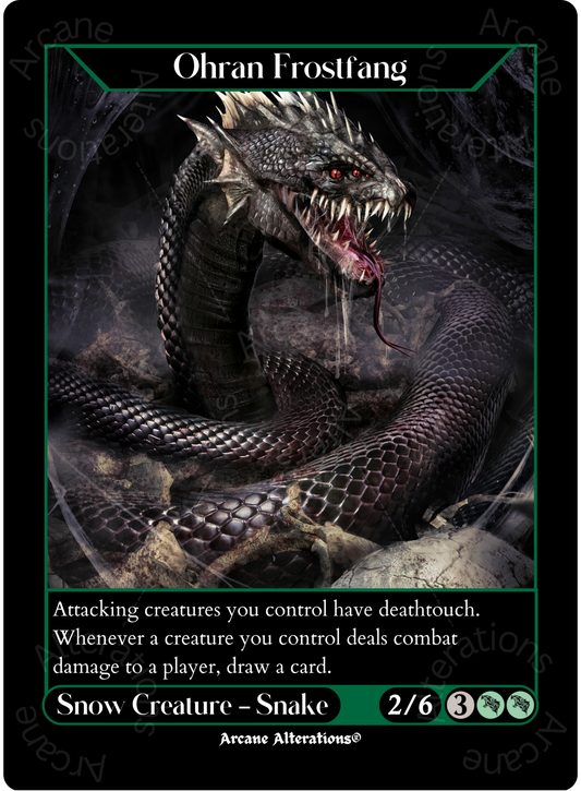 Ohran Frostfang - High Quality Altered Art Custom Proxy Cards