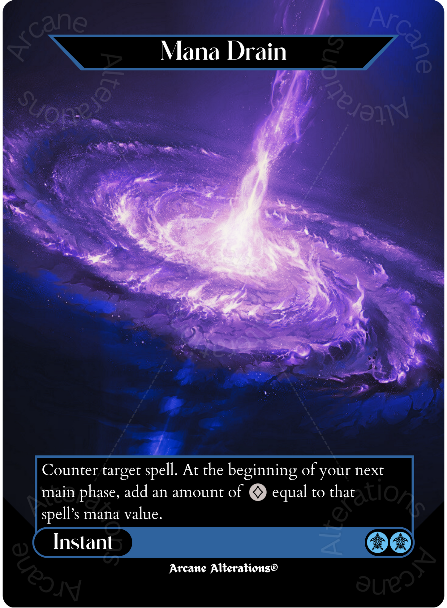 Mana Drain - Full Art Altered Art Custom Proxy Cards