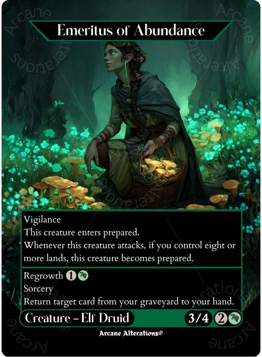Emeritus of Abundance - Full Art Altered Art Custom Proxy Cards