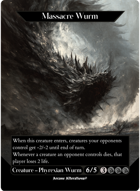 Massacre Wurm - Full Art Altered Art Custom Proxy Cards