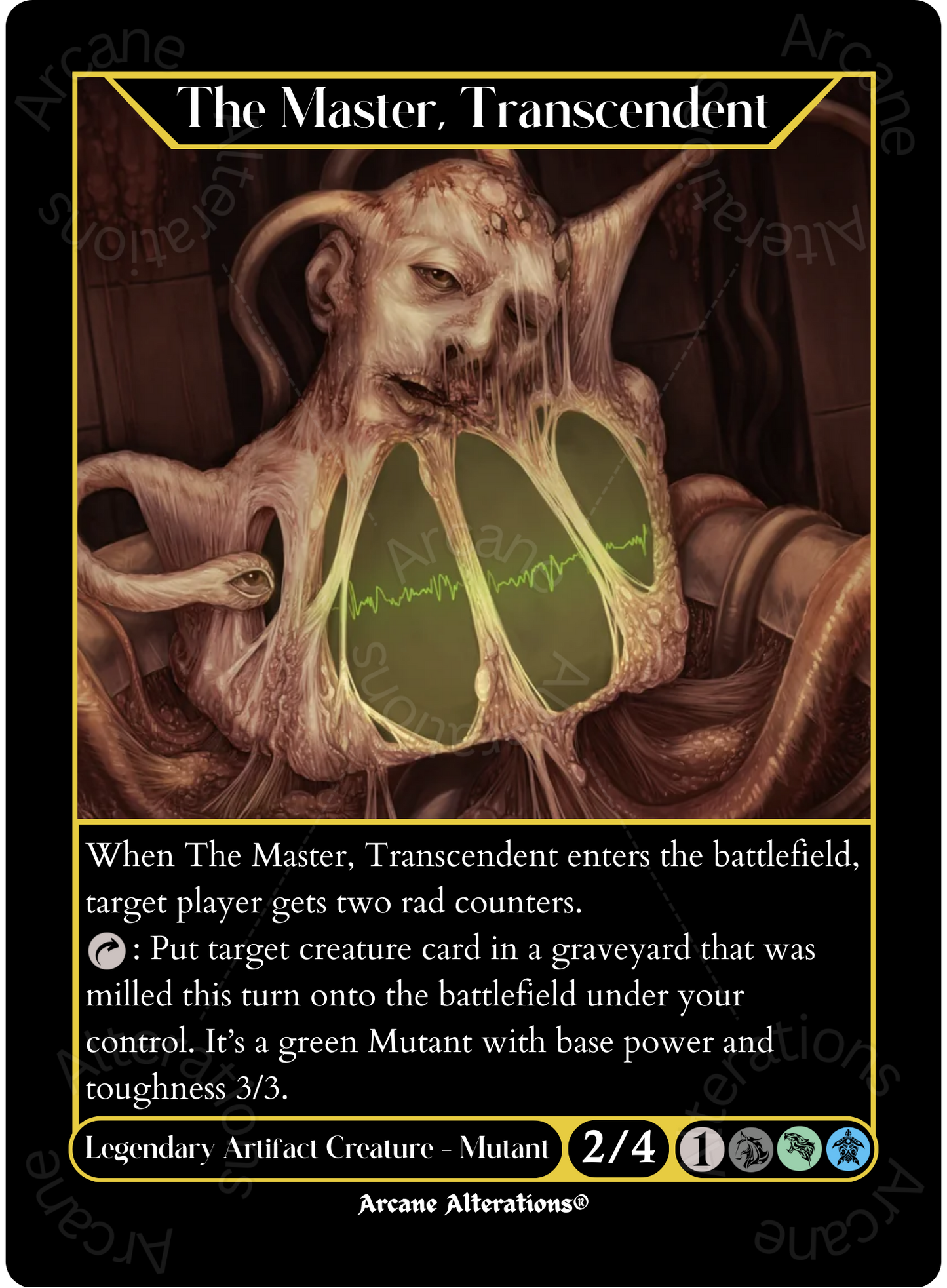 The Master, Transcendent Fallout Crossover - High Quality Altered Art Custom Proxy Cards