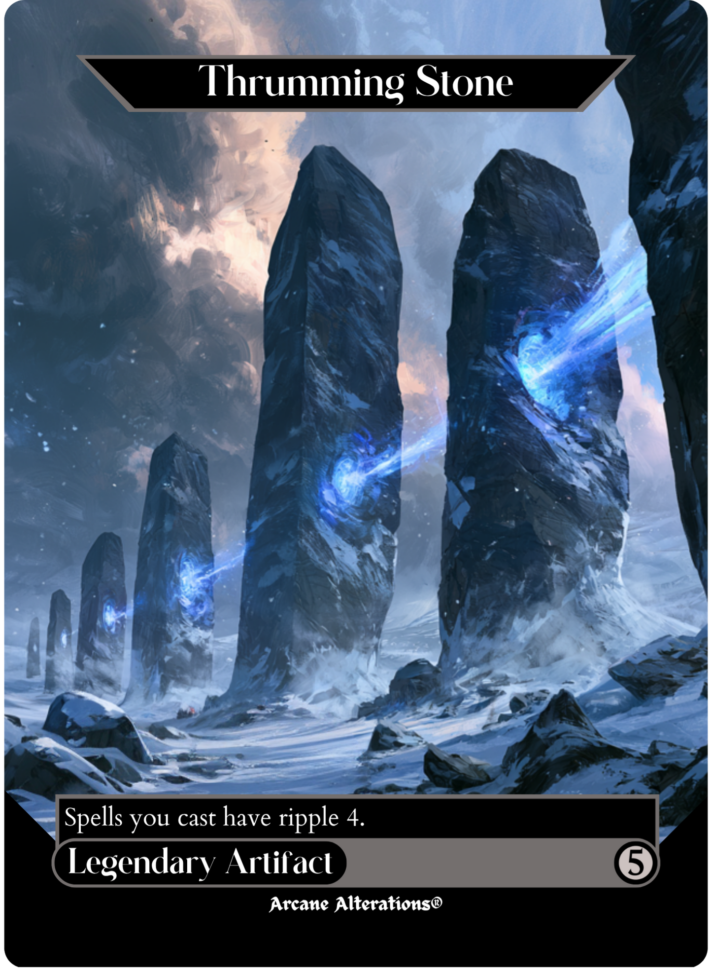 Thrumming Stone - Full Art Altered Art Custom Proxy Cards