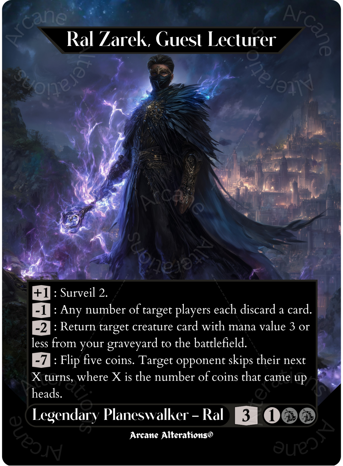 Ral Zarek, Guest Lecturer - Full Art Altered Art Custom Proxy Cards