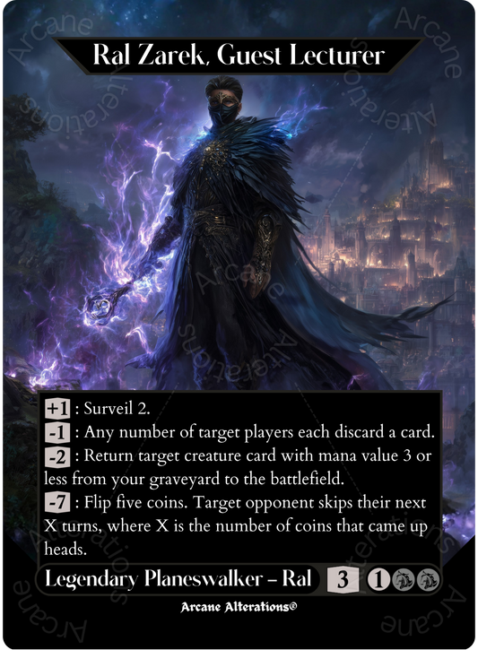 Ral Zarek, Guest Lecturer - Full Art Altered Art Custom Proxy Cards