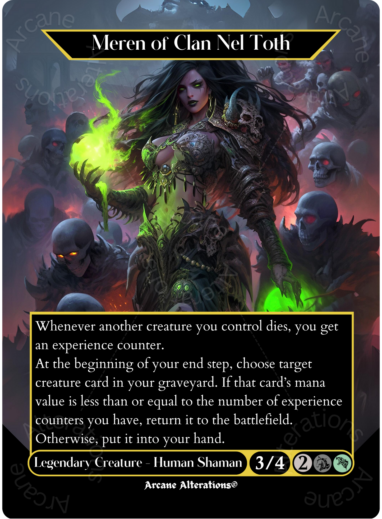 Meren of Clan Nel Toth - Full Art Altered Art Custom Proxy Cards