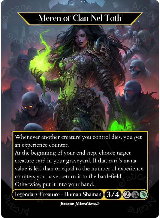 Meren of Clan Nel Toth - Full Art Altered Art Custom Proxy Cards