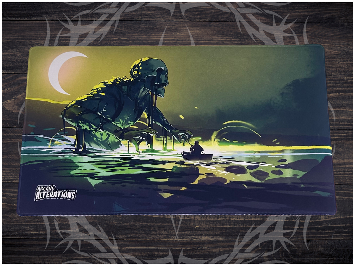 Toxic Bog Skeleton Stitched Edge Playmat 24"x14" (2mm)