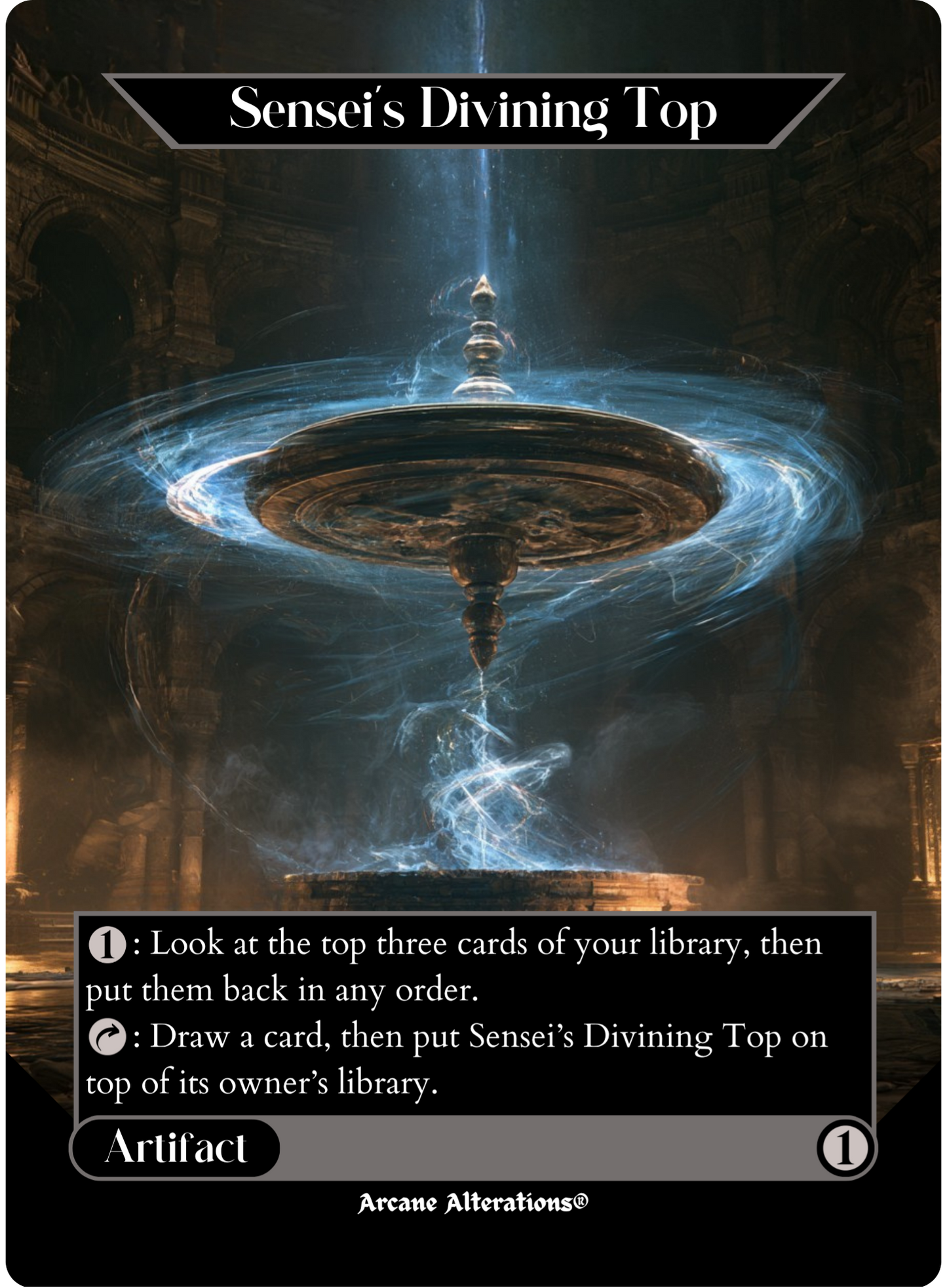 Sensei's Divining Top - Full Art Altered Art Custom Proxy Cards