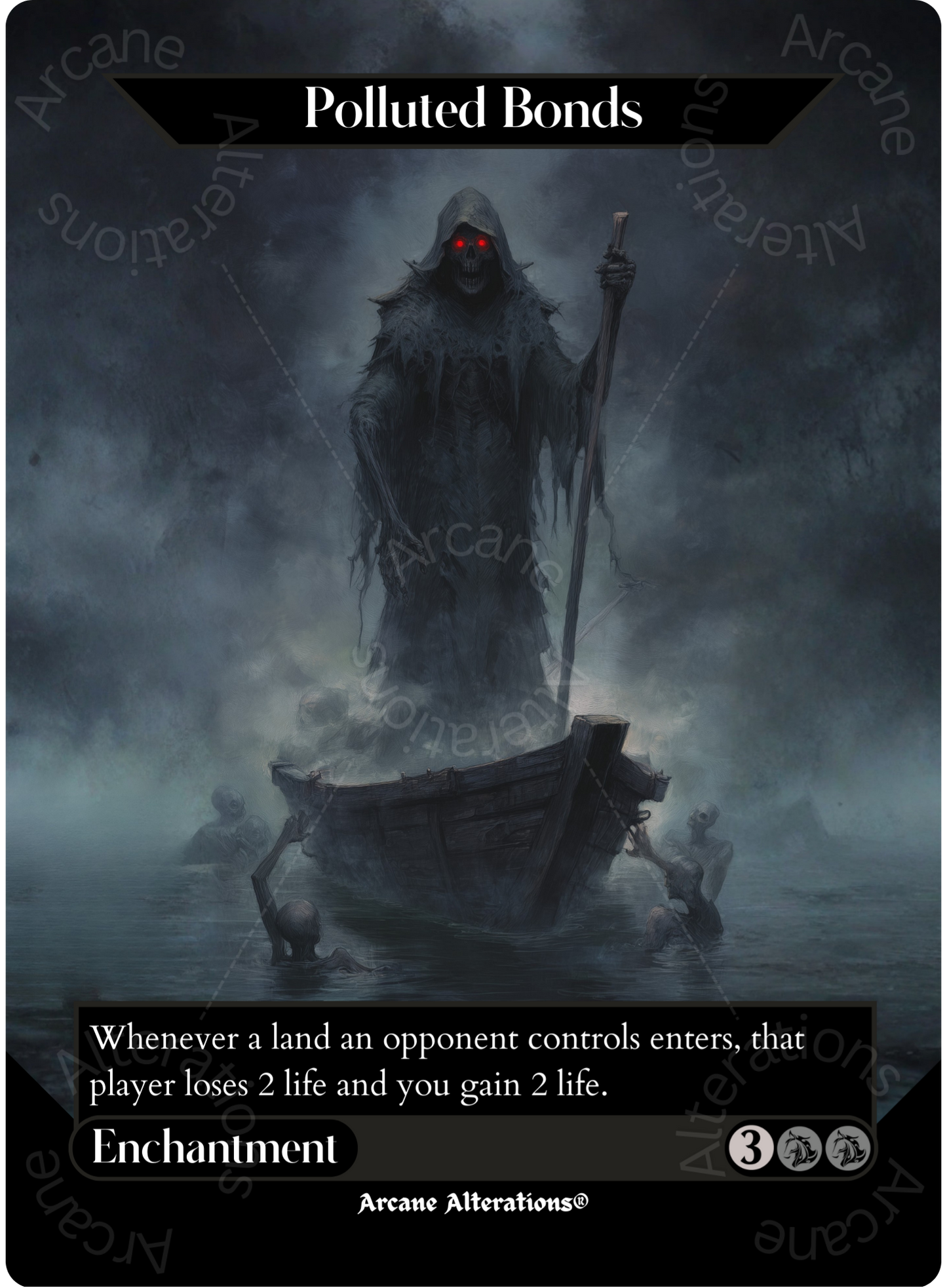 Polluted Bonds - Full Art Altered Art Custom Proxy Cards