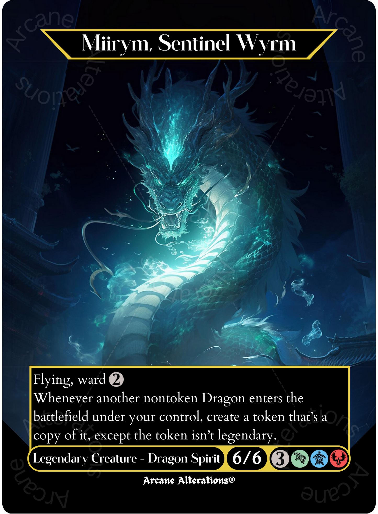 Miirym, Sentinel Wyrm - Full Art Altered Art Custom Proxy Cards