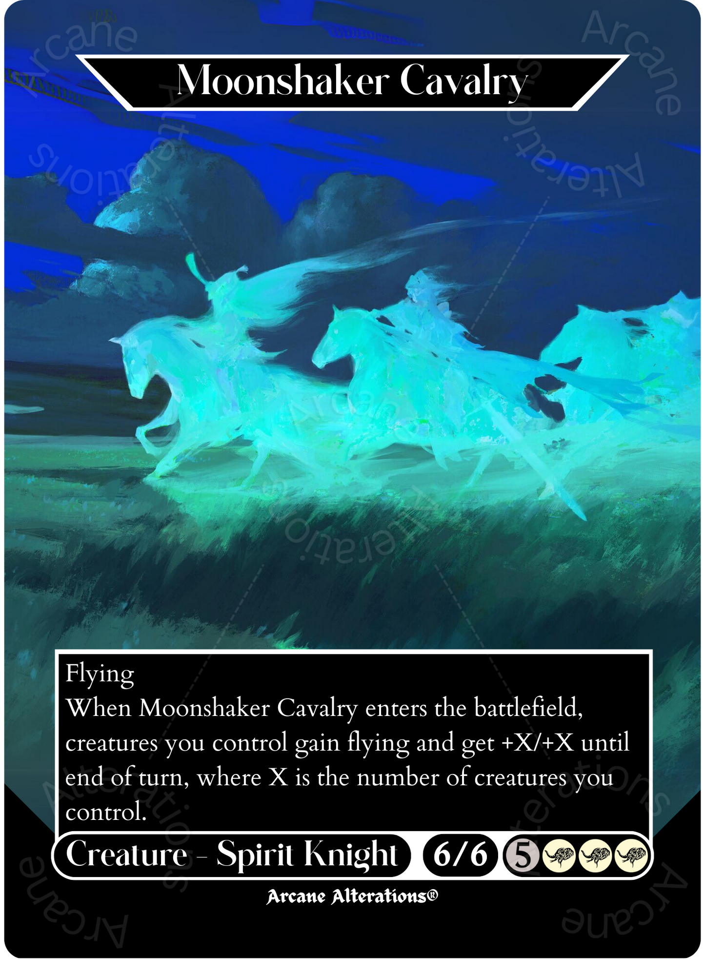 Moonshaker Cavalry - Full Art Altered Art Custom Proxy Cards