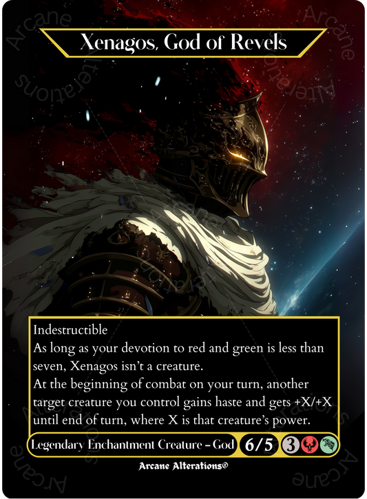 Xenagos, God of Revels - Full Art Altered Art Custom Proxy Cards