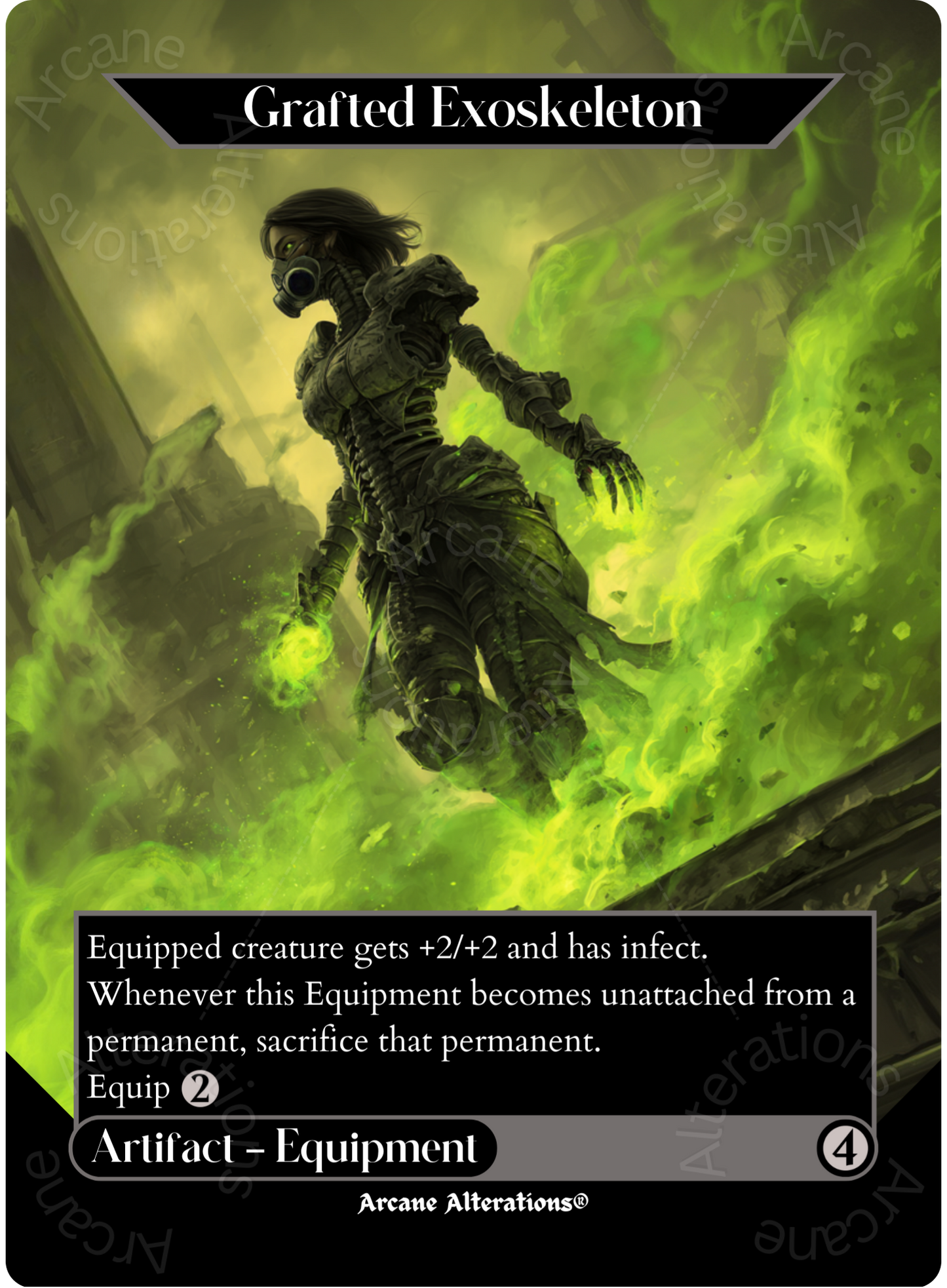Grafted Exoskeleton - Full Art Altered Art Custom Proxy Cards