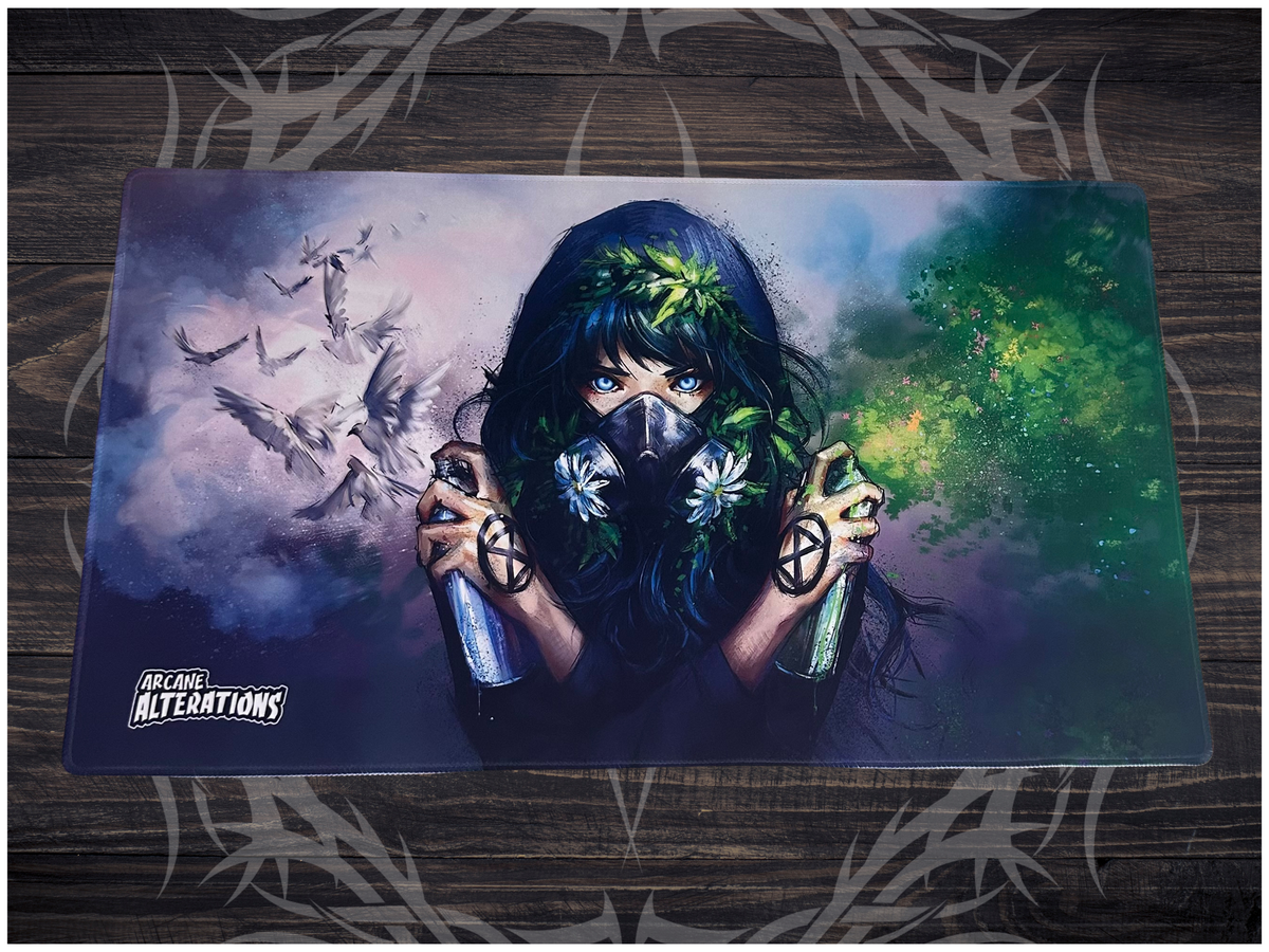 Rogue Spray Artist Stitched Edge Playmat 24"x14" (2mm)