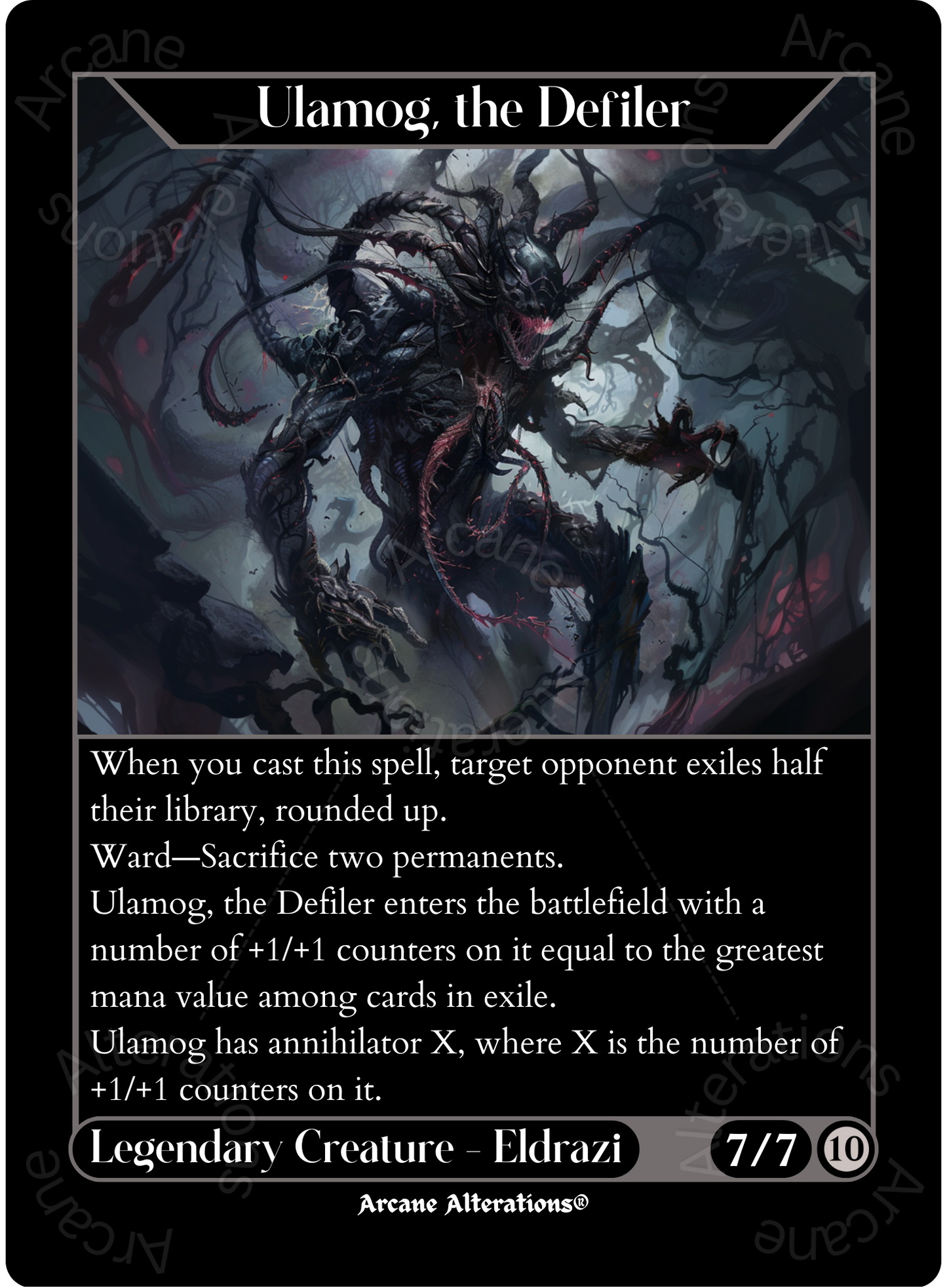 Ulamog, the Defiler - High Quality Altered Art Custom Proxy Cards